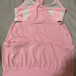 Soft Pink Racerback Sports Bra with Elastic Band